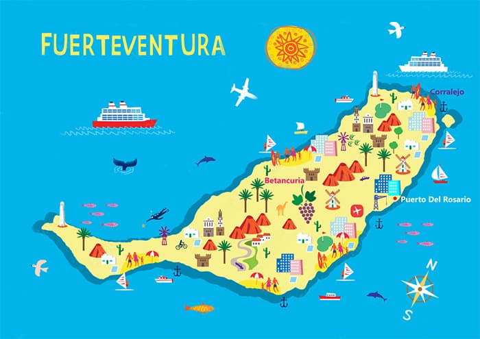 alojamiento-fuerteventura-con-ninos-dibujo-mapa